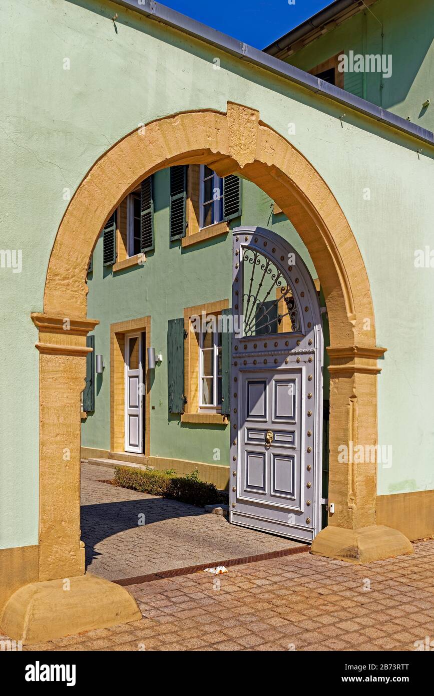 Germany, Rhineland-Palatinate, Speyer, cathedral place, SchUM town, gate, canon's Curia, formerly, builds about 1714, place of interest, tourism, buil Stock Photo