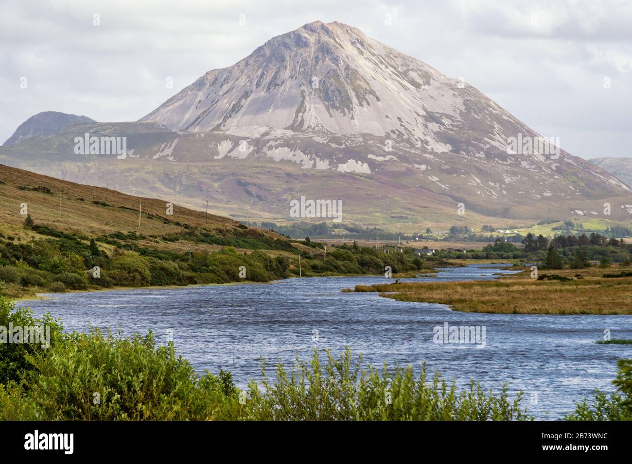 Mount Errigal on the Wild Atlantic Way in Ireland Stock Photo