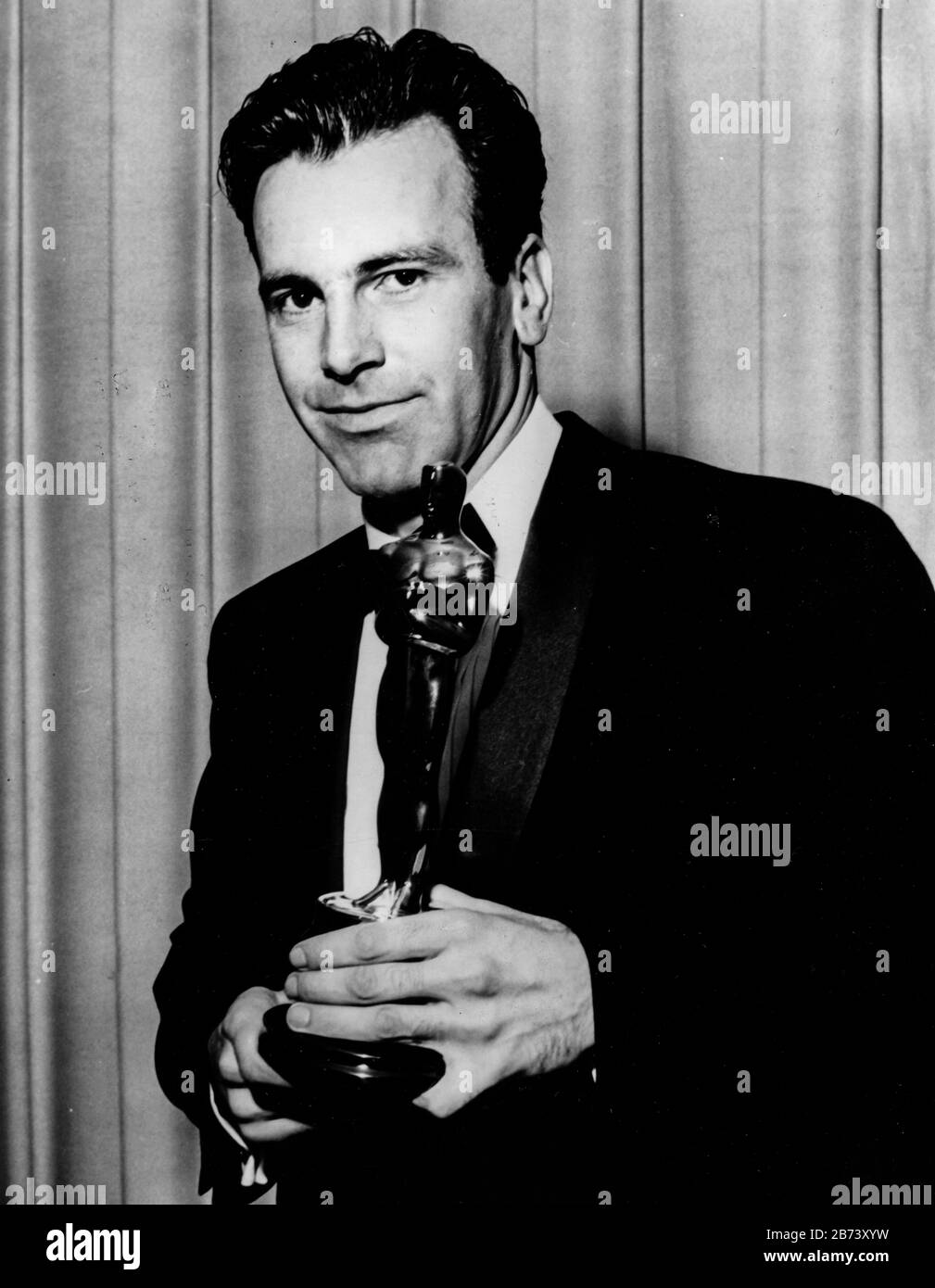 maximilian schell, academy awards, oscar for best actor for the movie judgement at nuremberg, 1961 Stock Photo