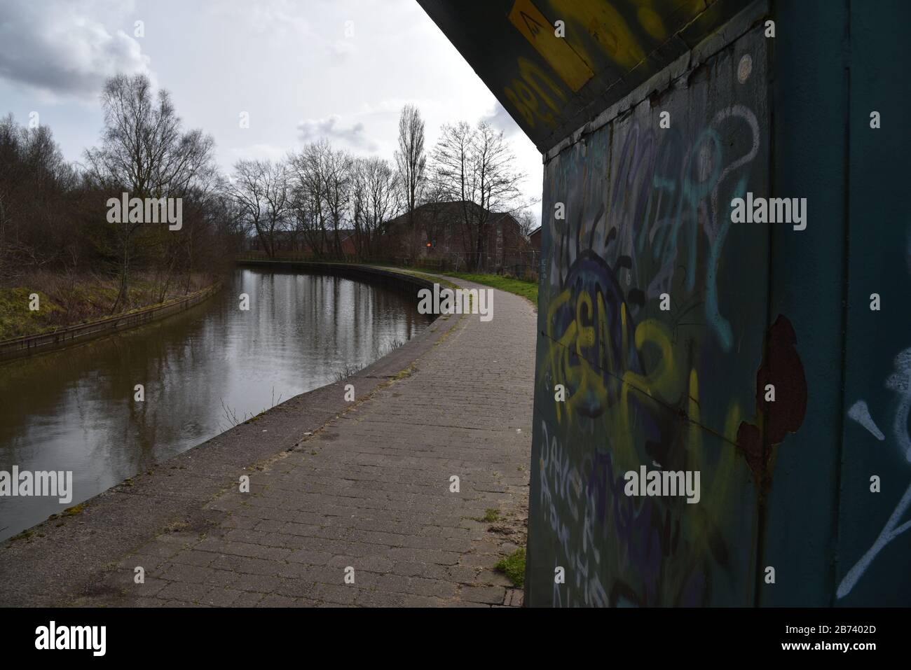 Towpath Graffiti Stock Photo
