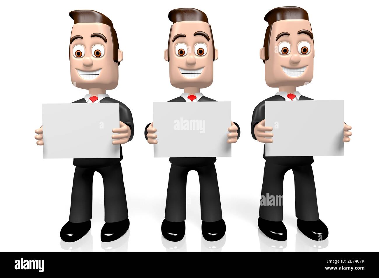 3D businessmen - information concept Stock Photo - Alamy