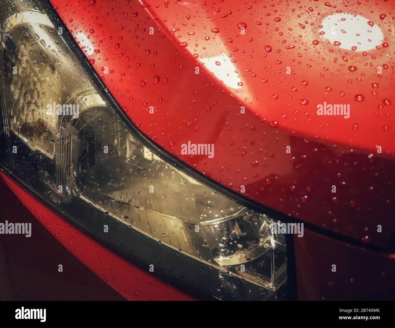 Car rain headlight hires stock photography and images Alamy