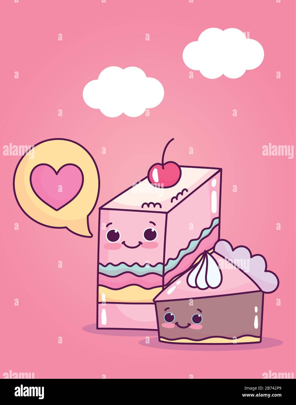 cute food slice jelly with fruit and slice cake sweet dessert pastry ...