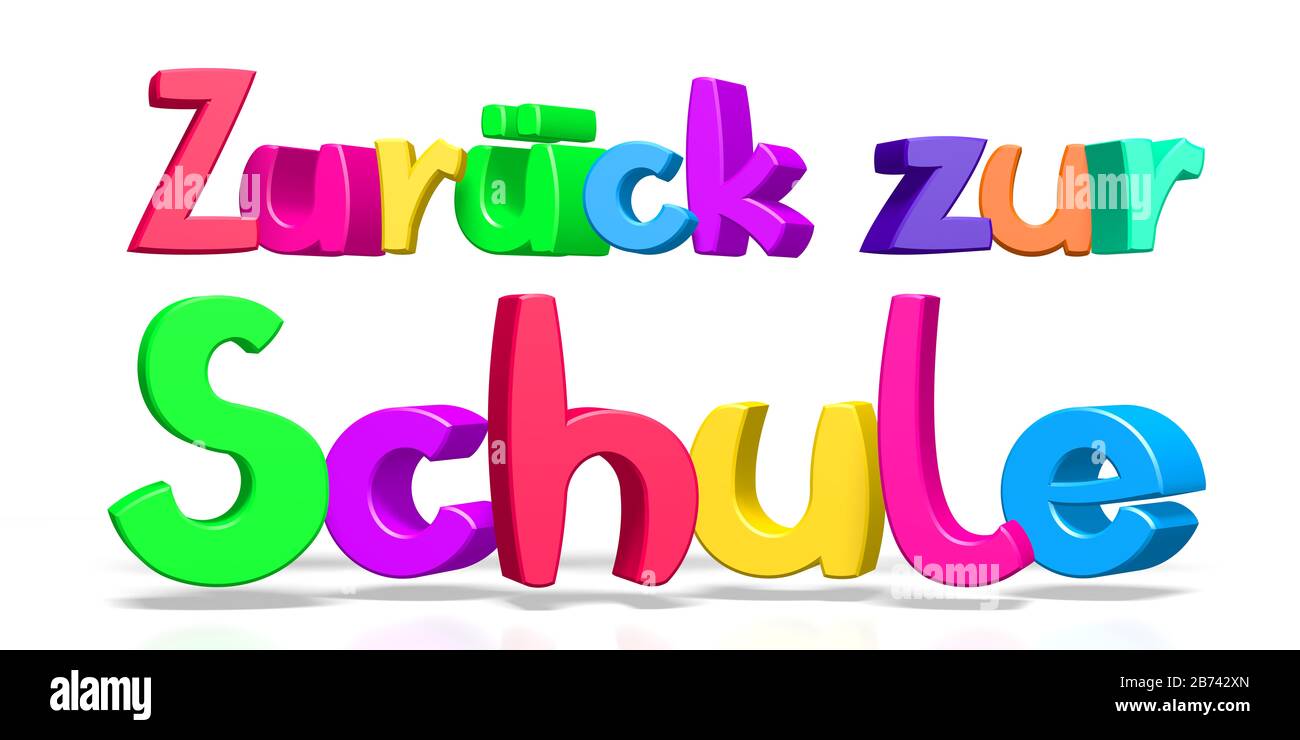 Back to school (English)/ Zuruck zur Schule (German Stock Photo - Alamy