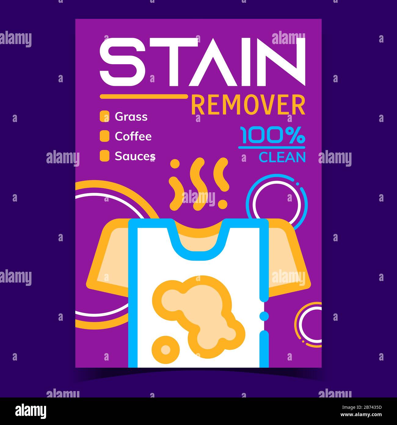 Stain Remover Creative Advertising Banner Vector Stock Vector Image