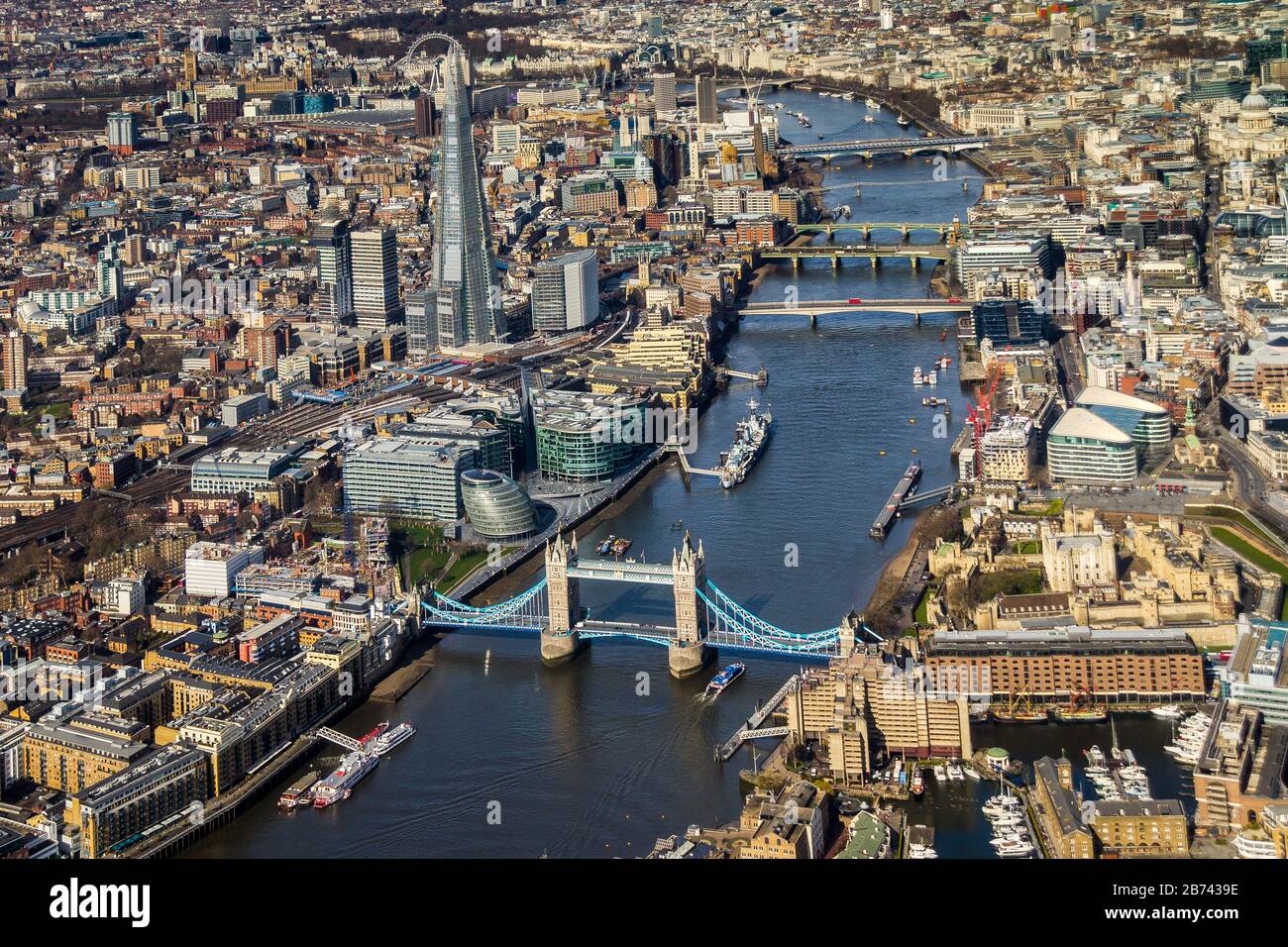 Aerial photograph of central London Stock Photo