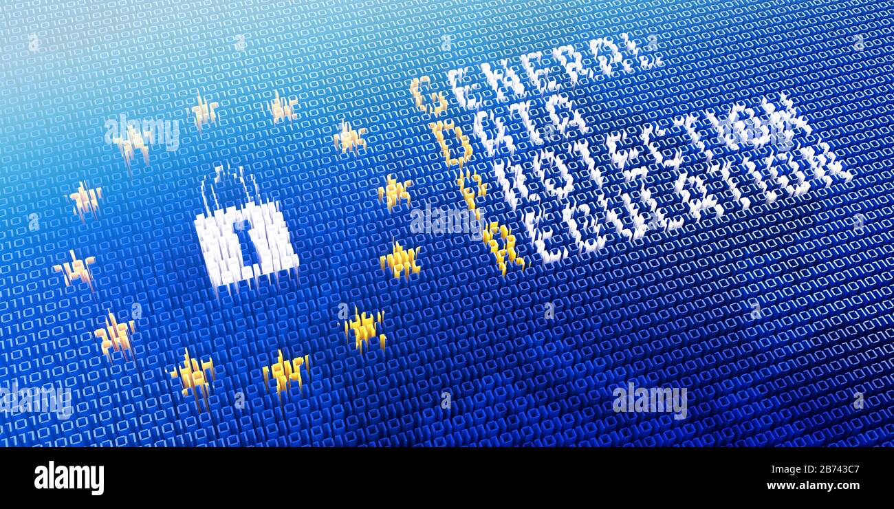 GDPR - General Data Protection Regulation concept - 3D illustration ...