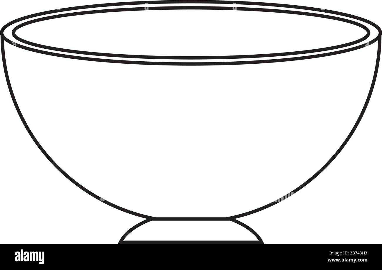 bowl dish kitchen isolated icon Stock Vector Image & Art Alamy