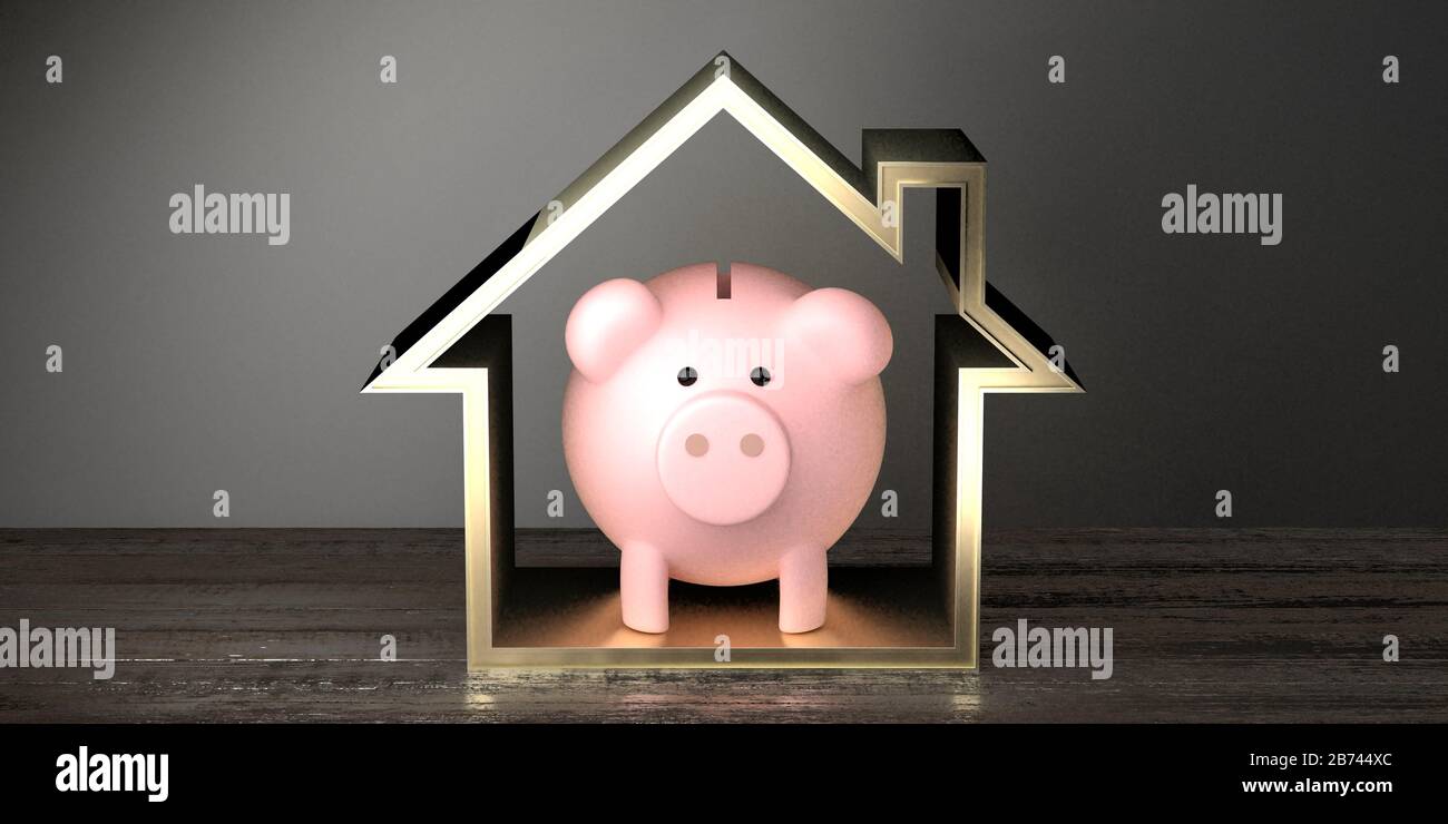 piggy bank shaped like a house