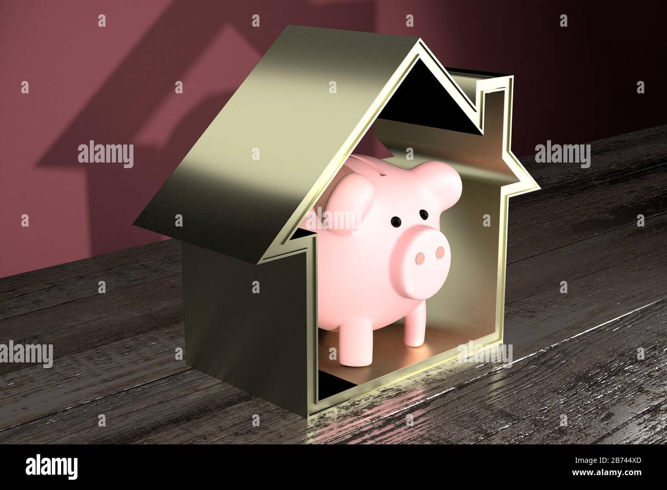 piggy bank shaped like a house