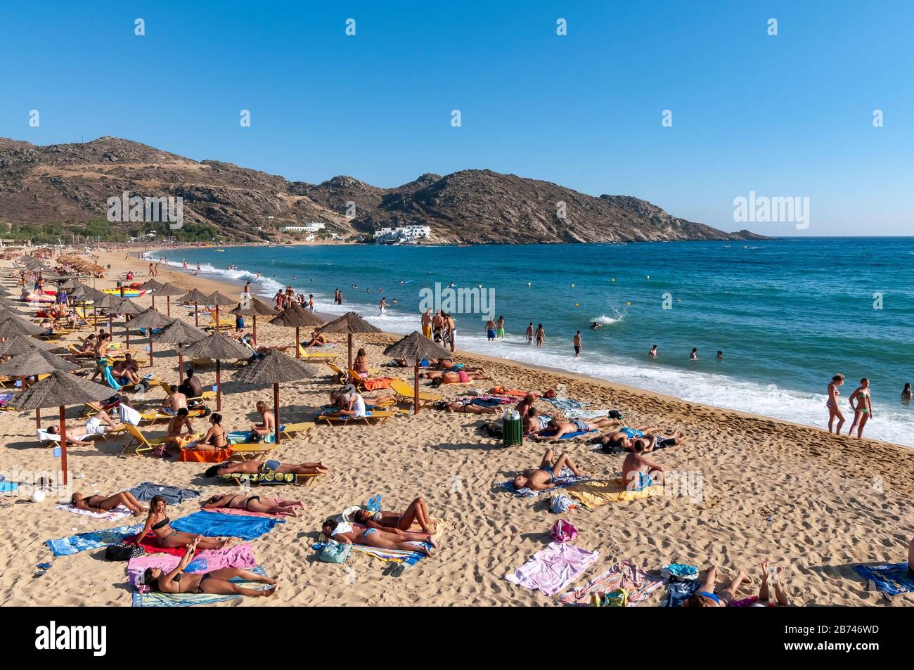 Mylopotas Beach Ios Island Greek Islands Greece Stock Photo - Alamy