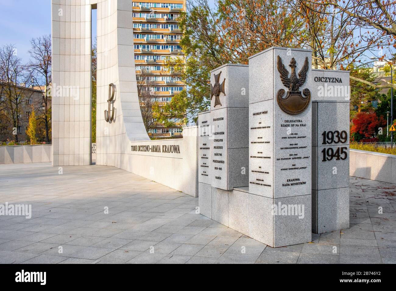 Monument to the polish underground state and home army hires stock