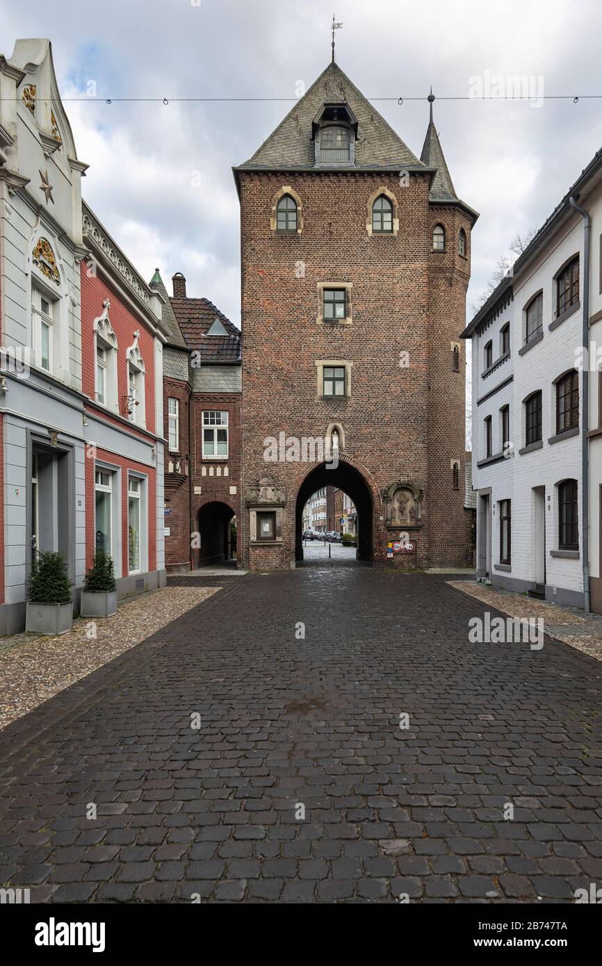 Viersen-Kempen - View to rearside of  Cow-Gate, North Rhine Westphalia, Germany, 12.03.2020 Stock Photo