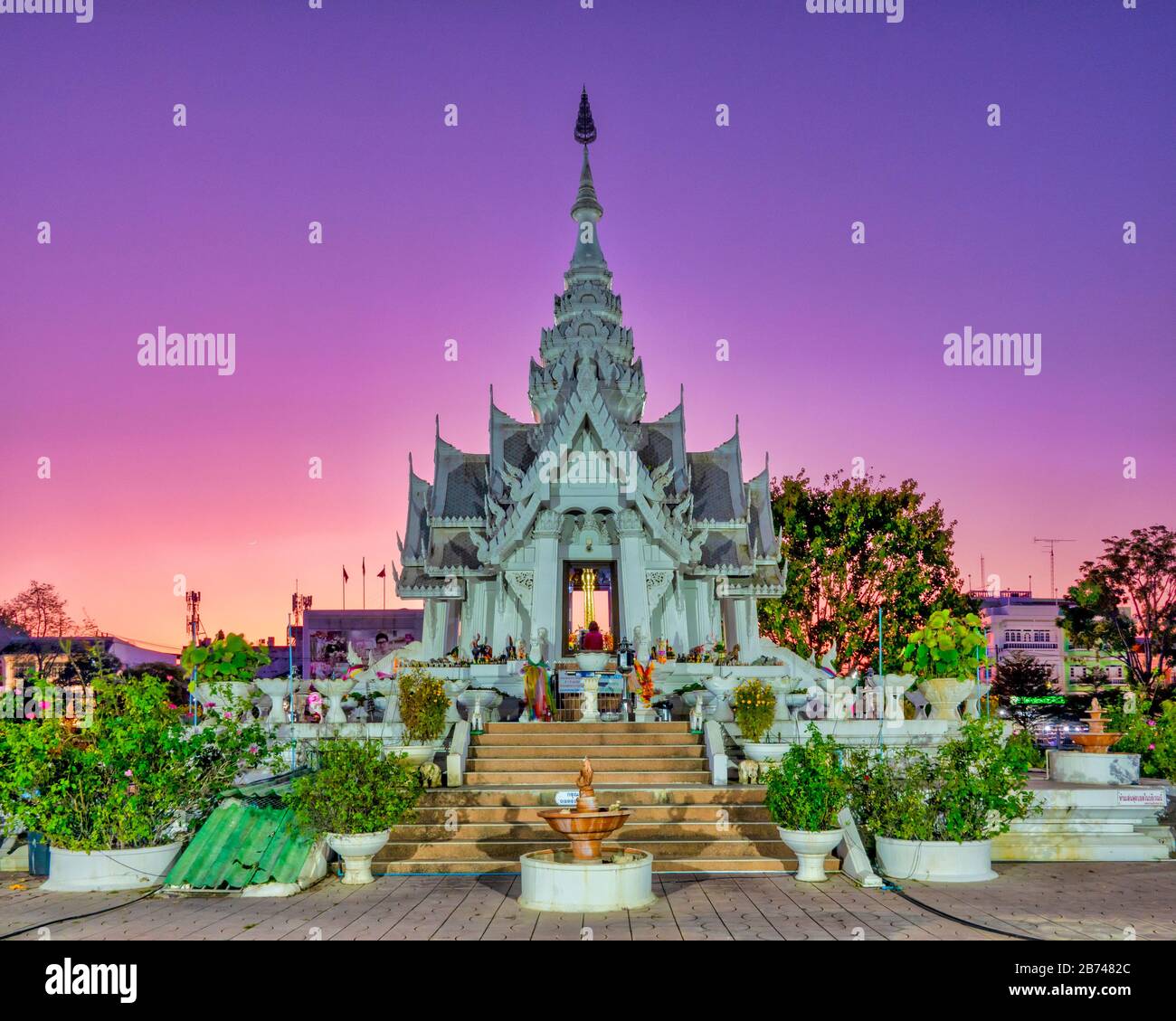 Lak Muang Shrine, Phayao, Thailand Stock Photo