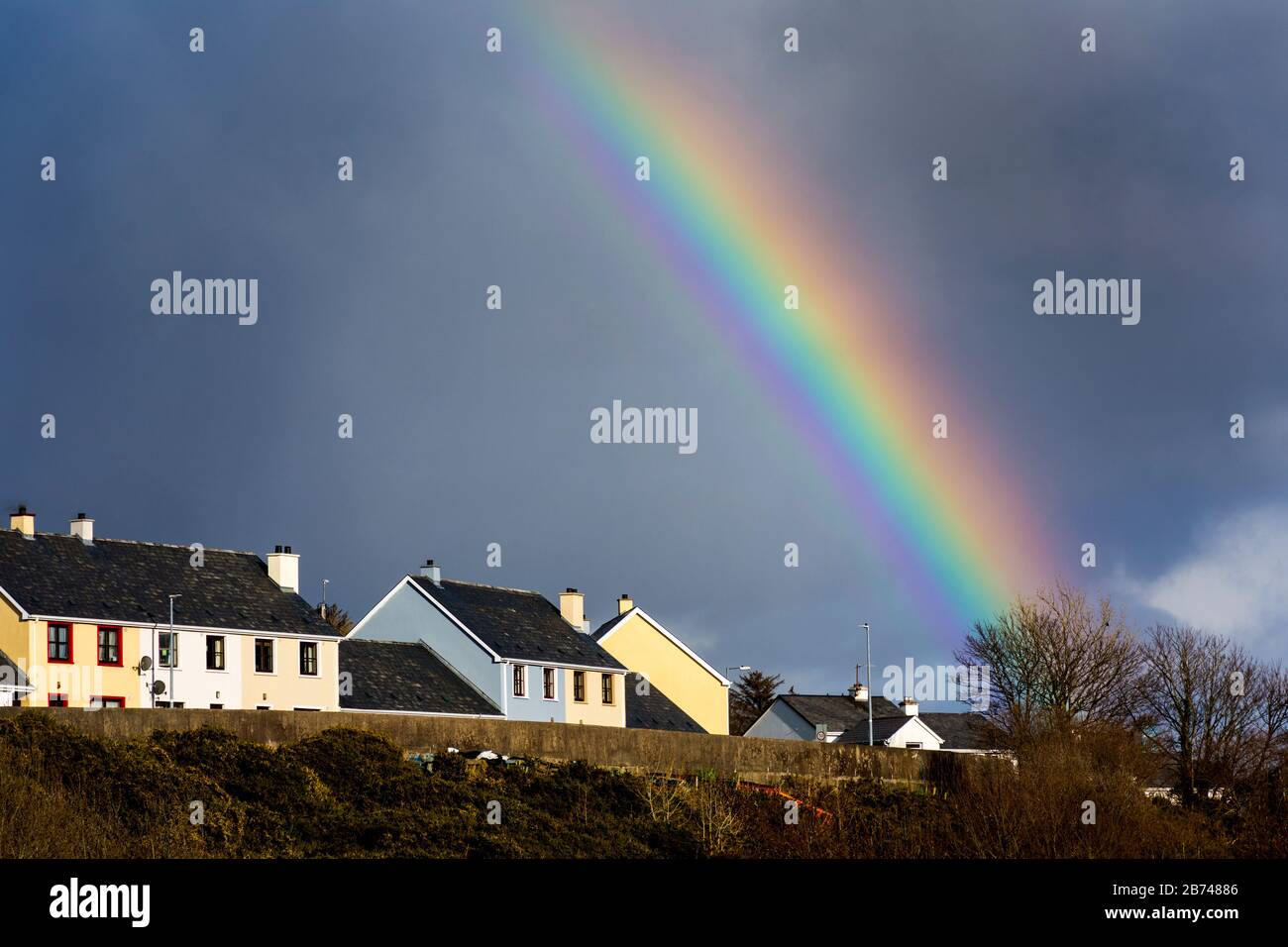 Social housing recently built in Ardara, County Donegal, Ireland Stock Photo