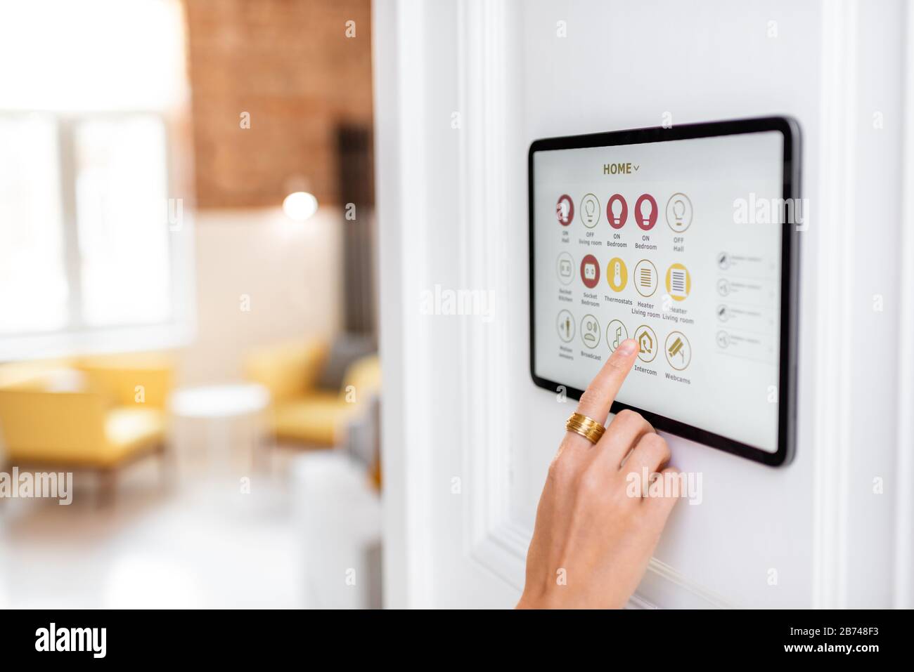 Controlling home with a digital touch screen panel installed on