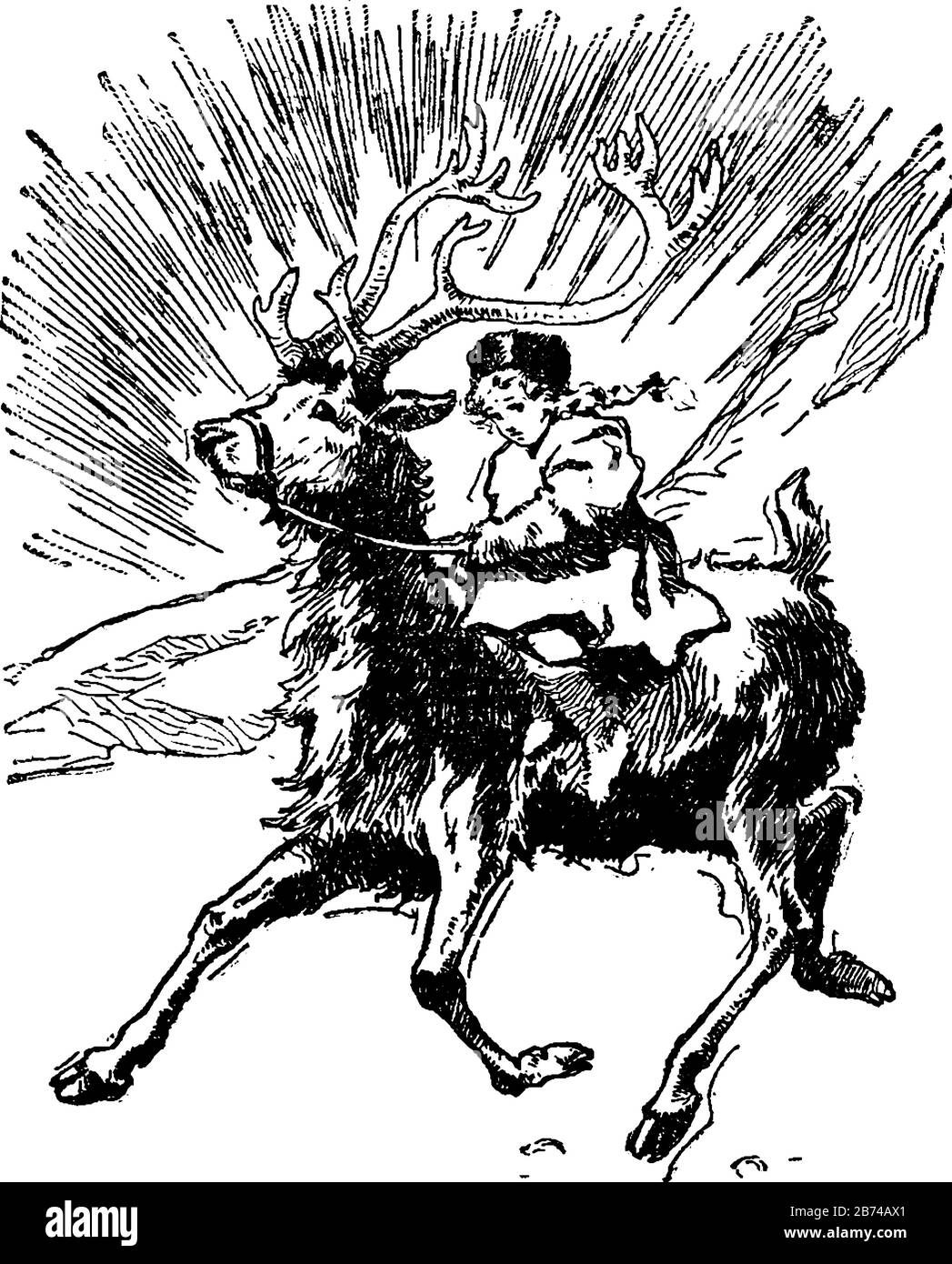 Gerda and the reindeer Stock Vector Images Alamy