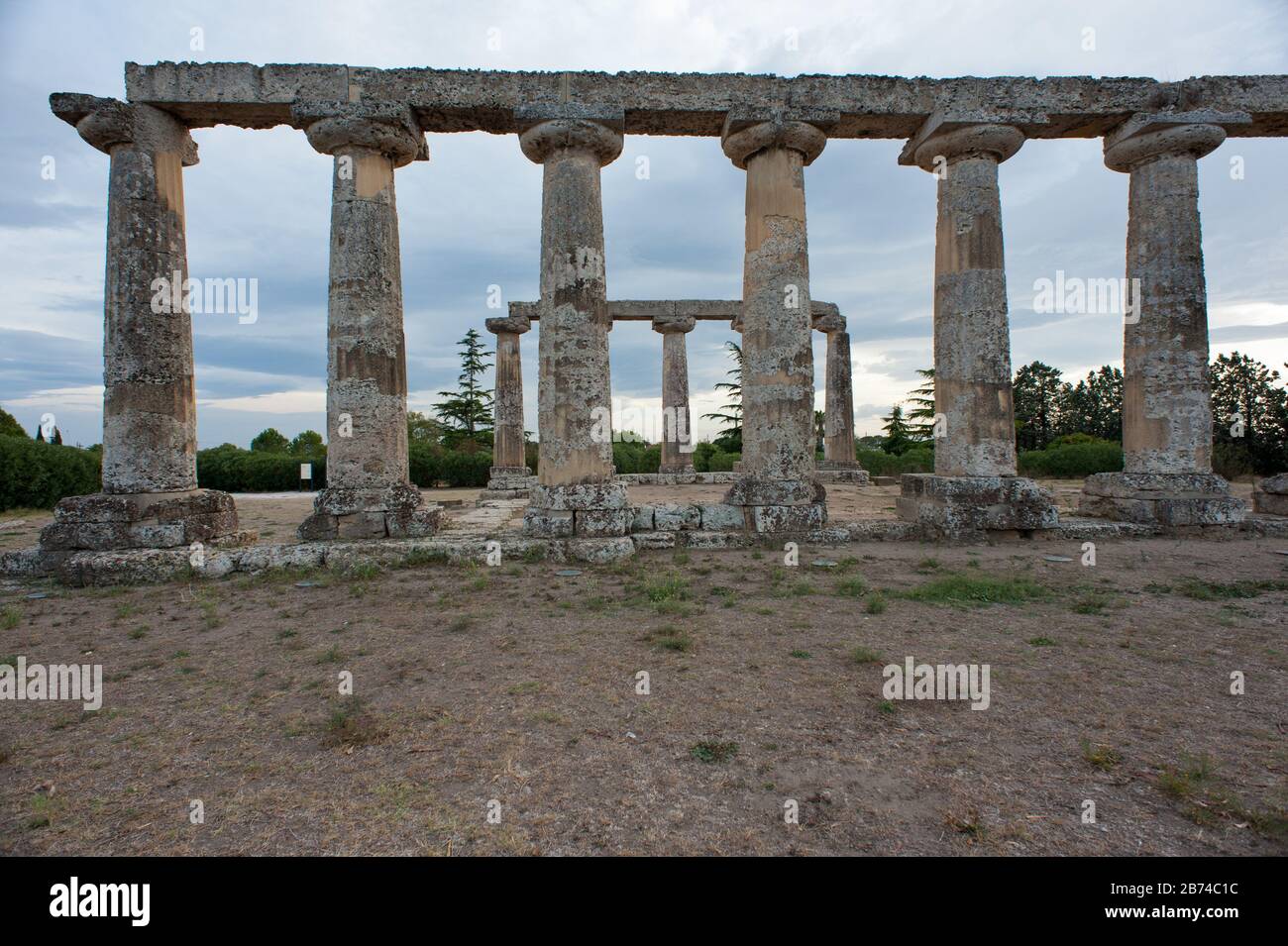 Metaponto, Italy: Tavole Palatine, Archeological site. Stock Photo