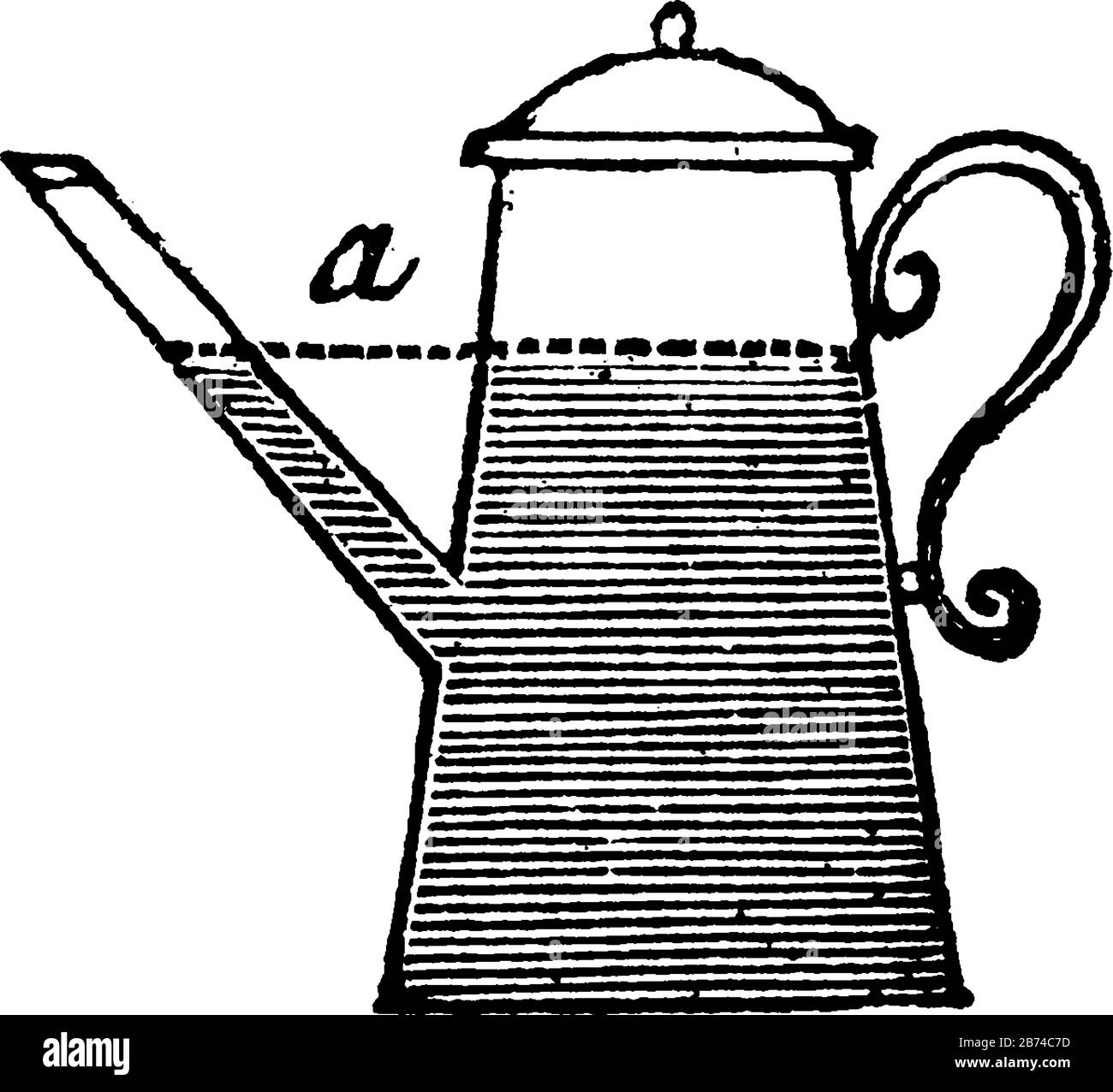 This diagram represents Water Pressure, vintage line drawing or