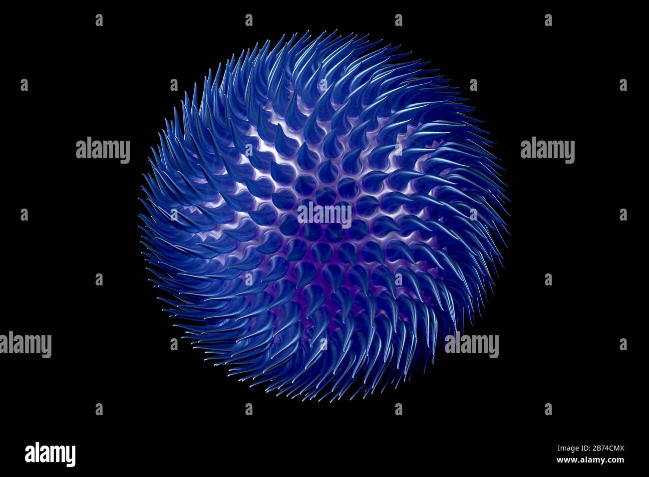 3D virus - isolated on black background Stock Photo - Alamy