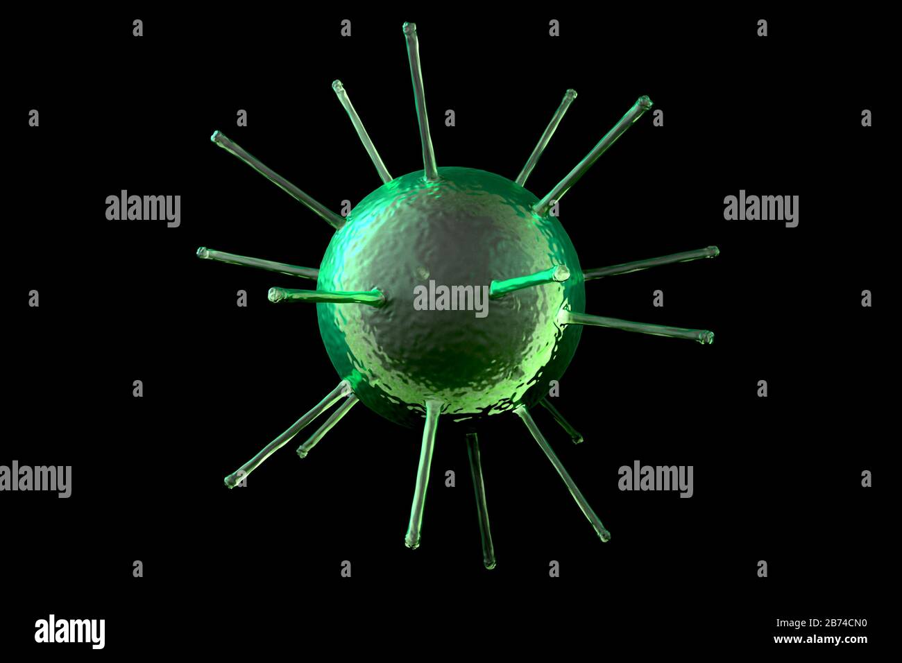 3D virus - isolated on black background Stock Photo - Alamy