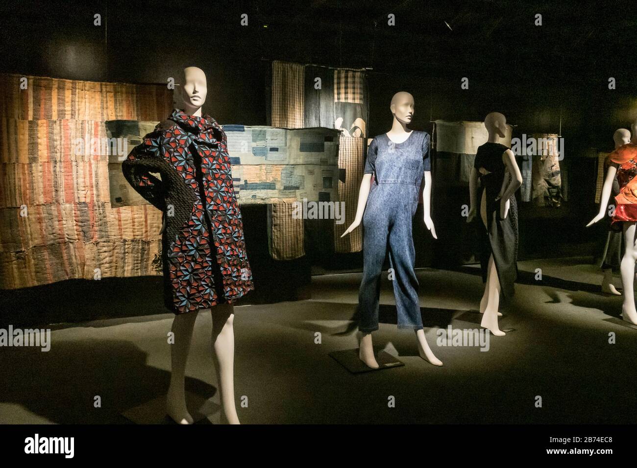 "Boro Textiles Sustainable Aesthetics" Exhibit at Japan Society, NYC Stock Photo Alamy