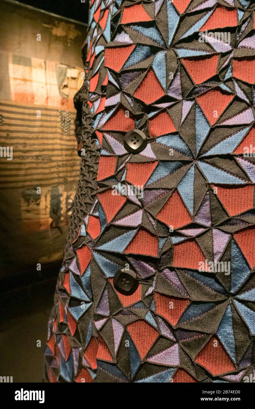 "Boro Textiles Sustainable Aesthetics" Exhibit at Japan Society, NYC Stock Photo Alamy