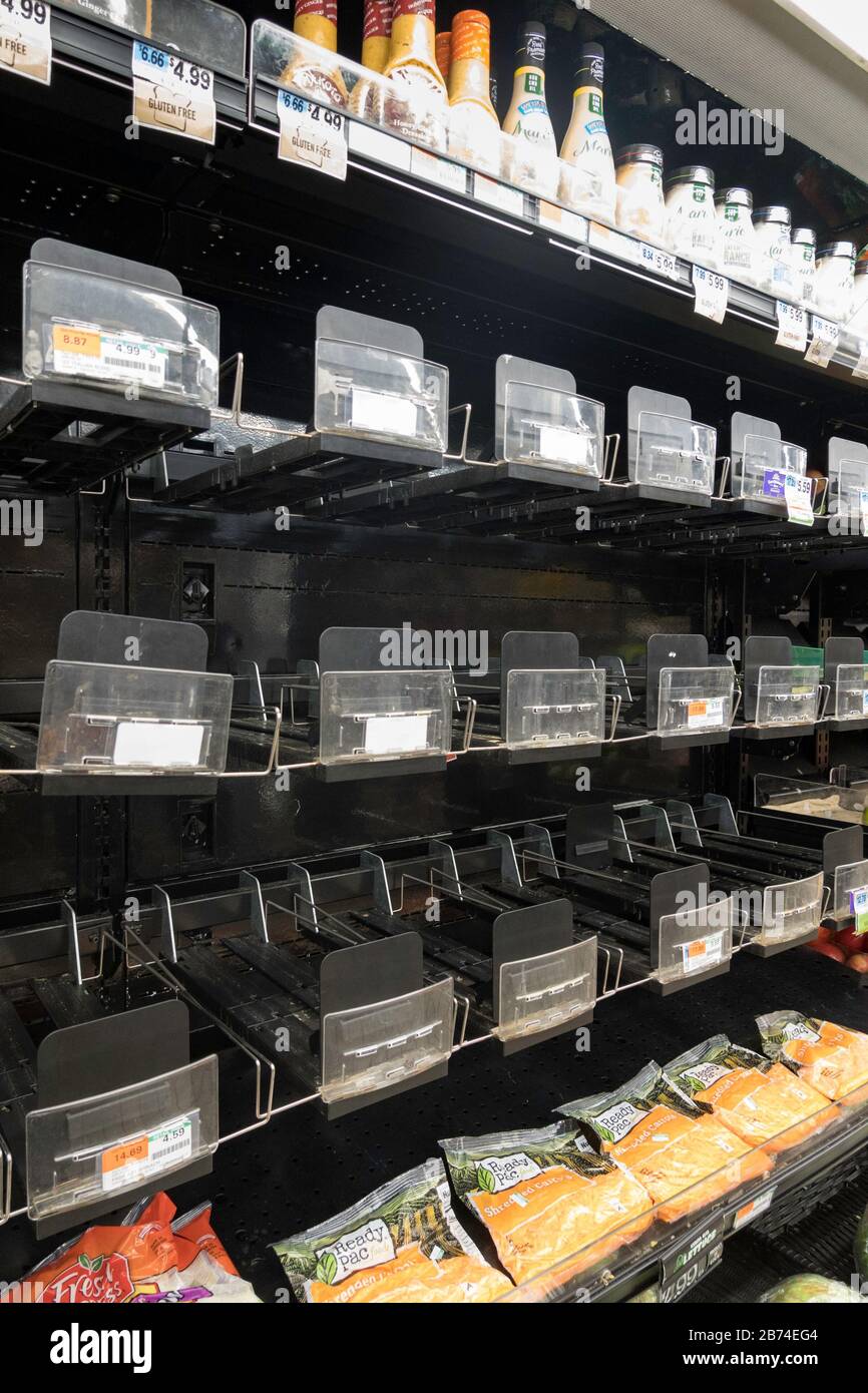 Empty Grocery Store Shelves as a result of the COVID19 Sanctions, NYC