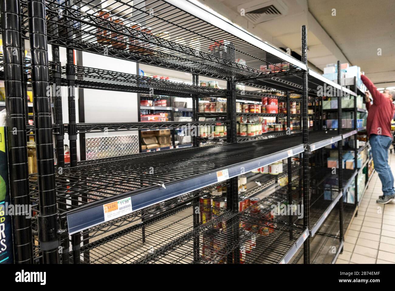 Empty Grocery Store Shelves as a result of the COVID19 Sanctions, NYC