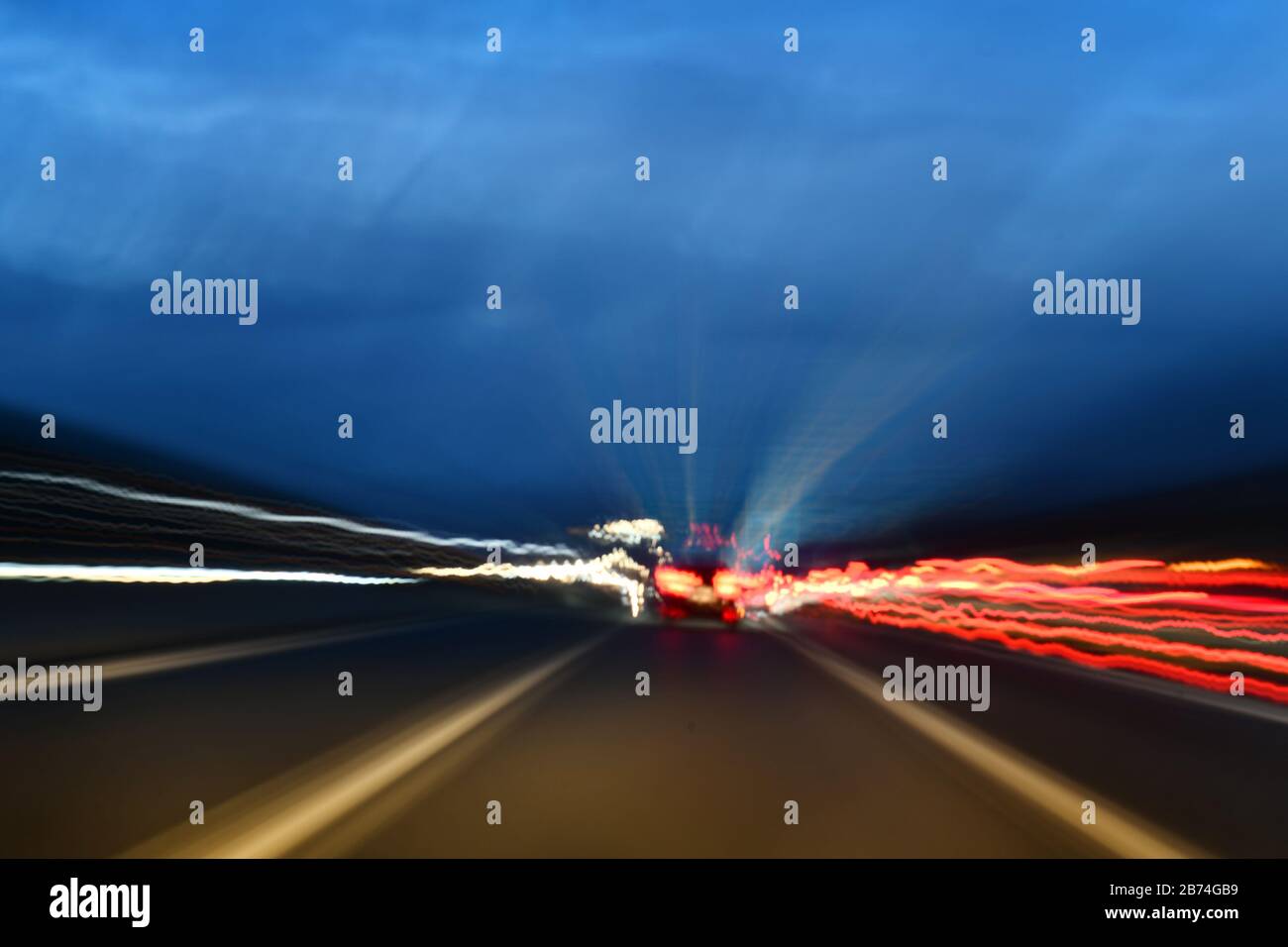 Car Ridesat Night Car ride at night, Germany, city of Göttingen, 11. March 2020. Photo ...