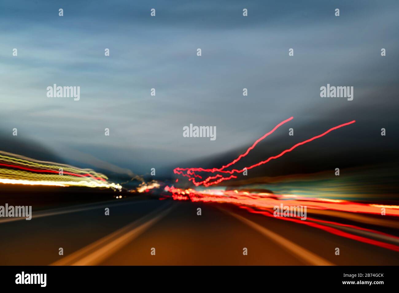 Car Ridesat Night Car ride at night, Germany, city of Göttingen, 11. March 2020. Photo ...