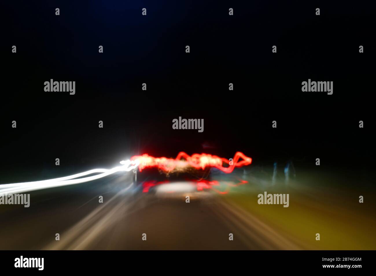 Car Ridesat Night Car ride at night, Germany, city of Göttingen, 11. March 2020. Photo ...