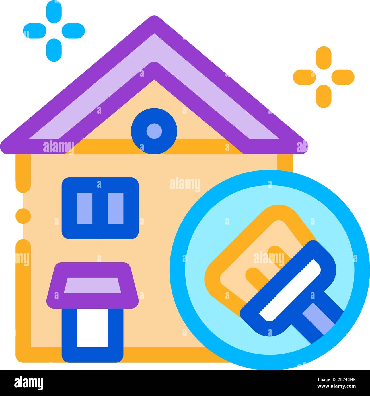 House Cleaning Icon Vector Outline Illustration Stock Vector Image ...