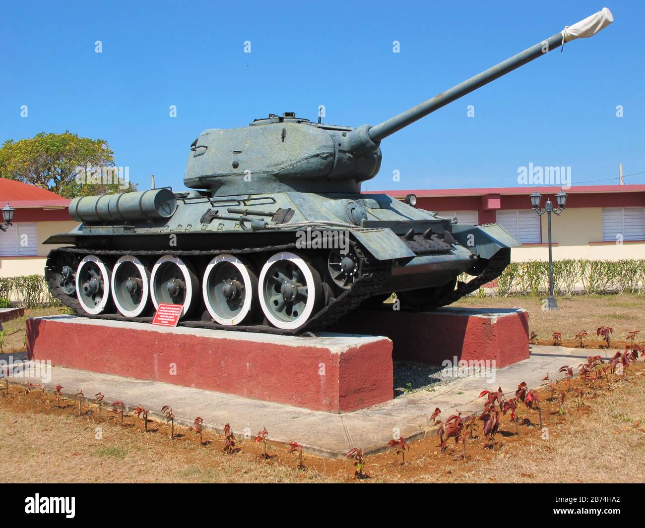 Playa Giròn, Cuba - Old tank exposed in museum of Bay of Pigs skirmish Stock Photo