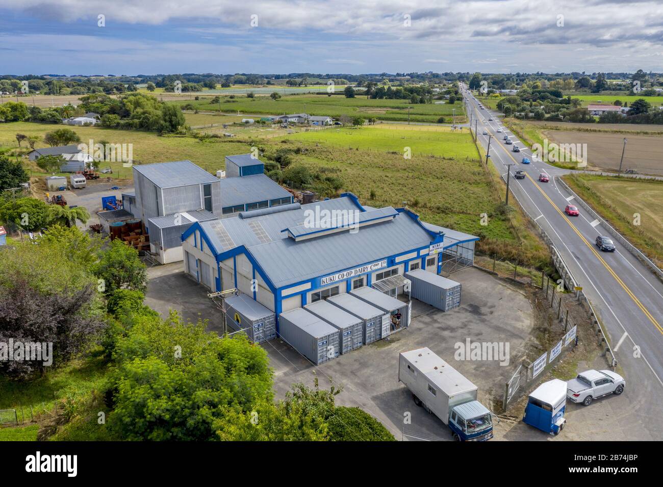 LEVIN, NEW ZEALAND Feb 21, 2020 An aerial view of the old iconic