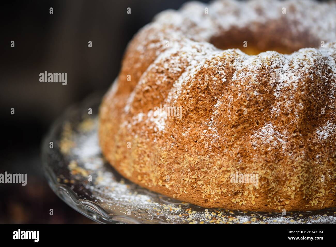 delicious easter pastry cake with ice sugar Stock Photo