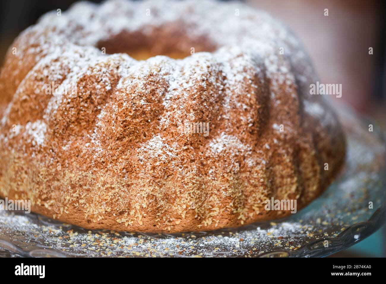 delicious easter pastry cake with ice sugar Stock Photo