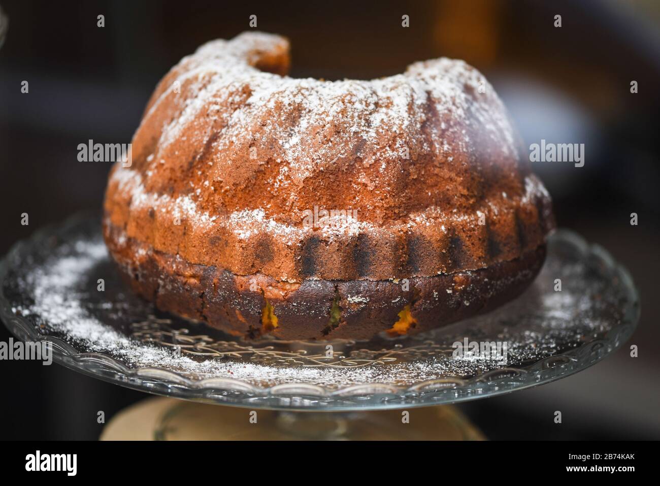 delicious easter pastry cake with ice sugar Stock Photo