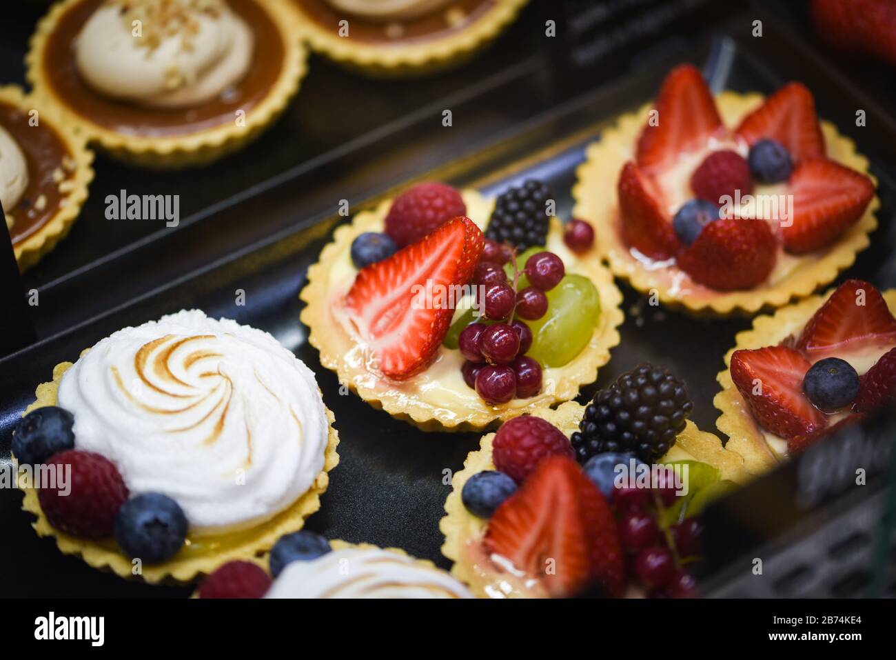 delicious mix mini cakes close up Stock Photo