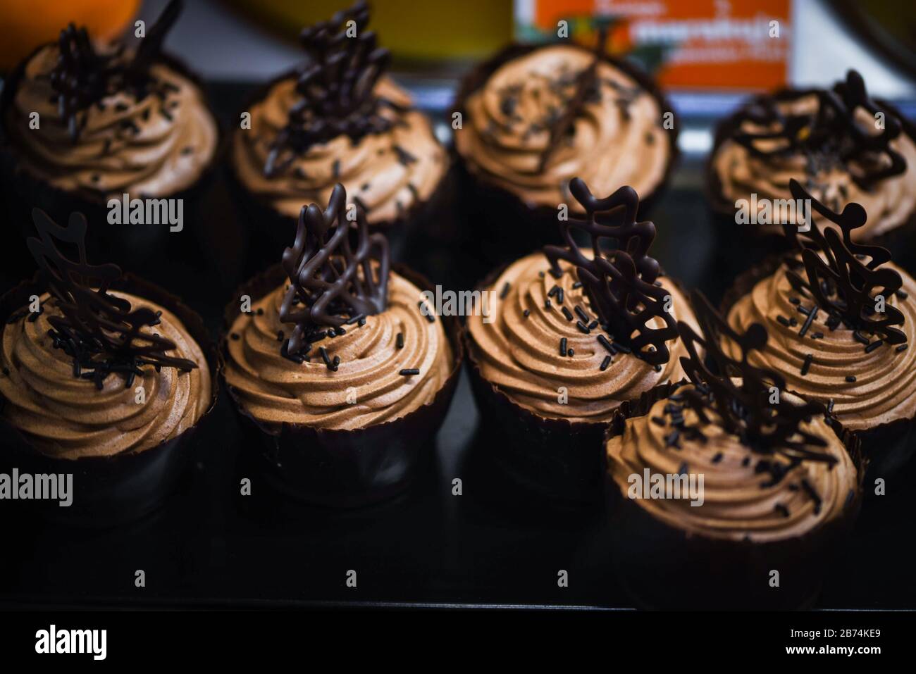 delicious mix mini cakes close up Stock Photo