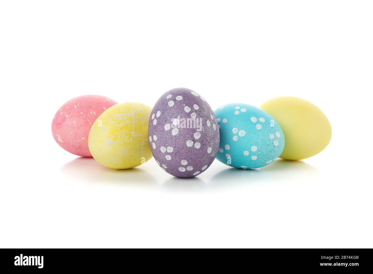 Colorful Easter eggs isolated on white background Stock Photo - Alamy