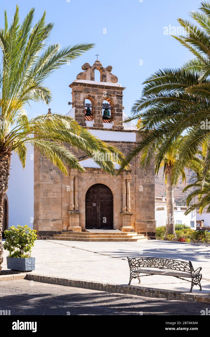 The church of Ermita de la Virgen de la Peña in Vega del Río Palmas on the Canary Island of Fuerteventura Stock Photo