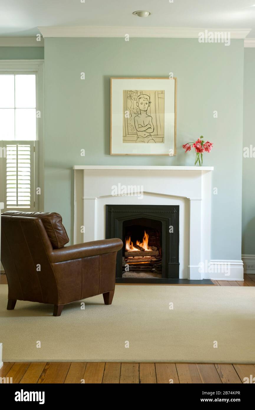 Library fireplace hi-res stock photography and images - Alamy