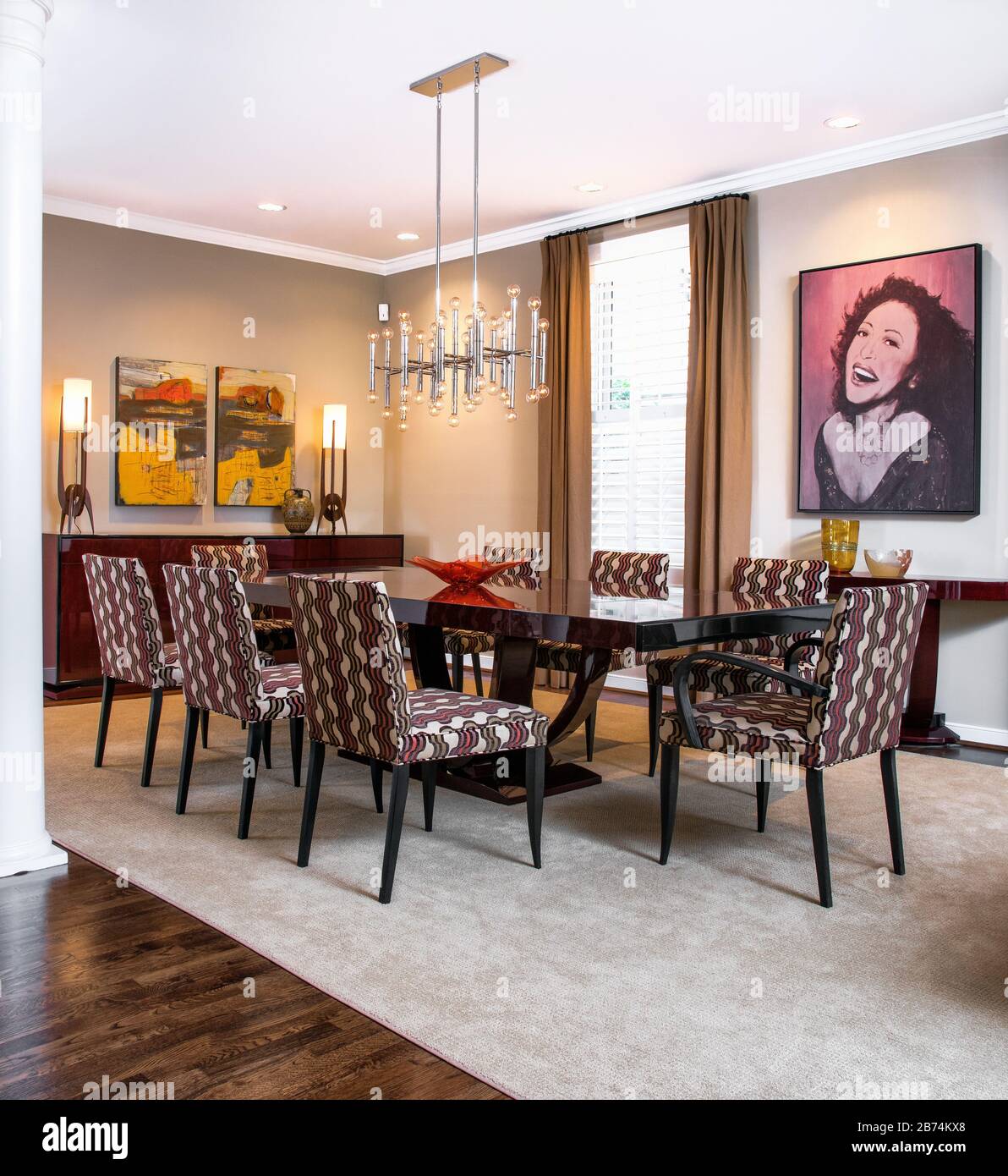 Mid century modern dining set Stock Photo