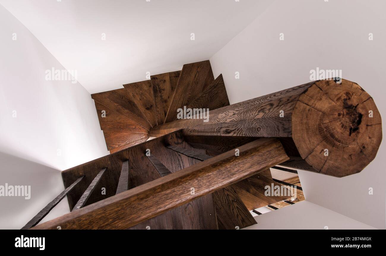 Modern narrow staircase Stock Photo