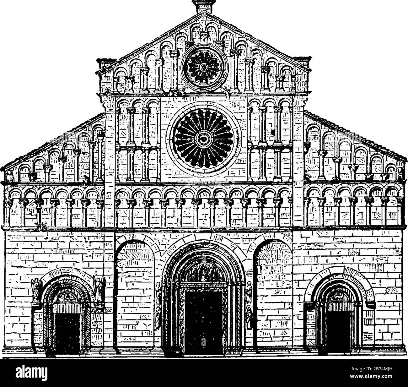 Romanesque architecture Black and White Stock Photos & Images - Alamy
