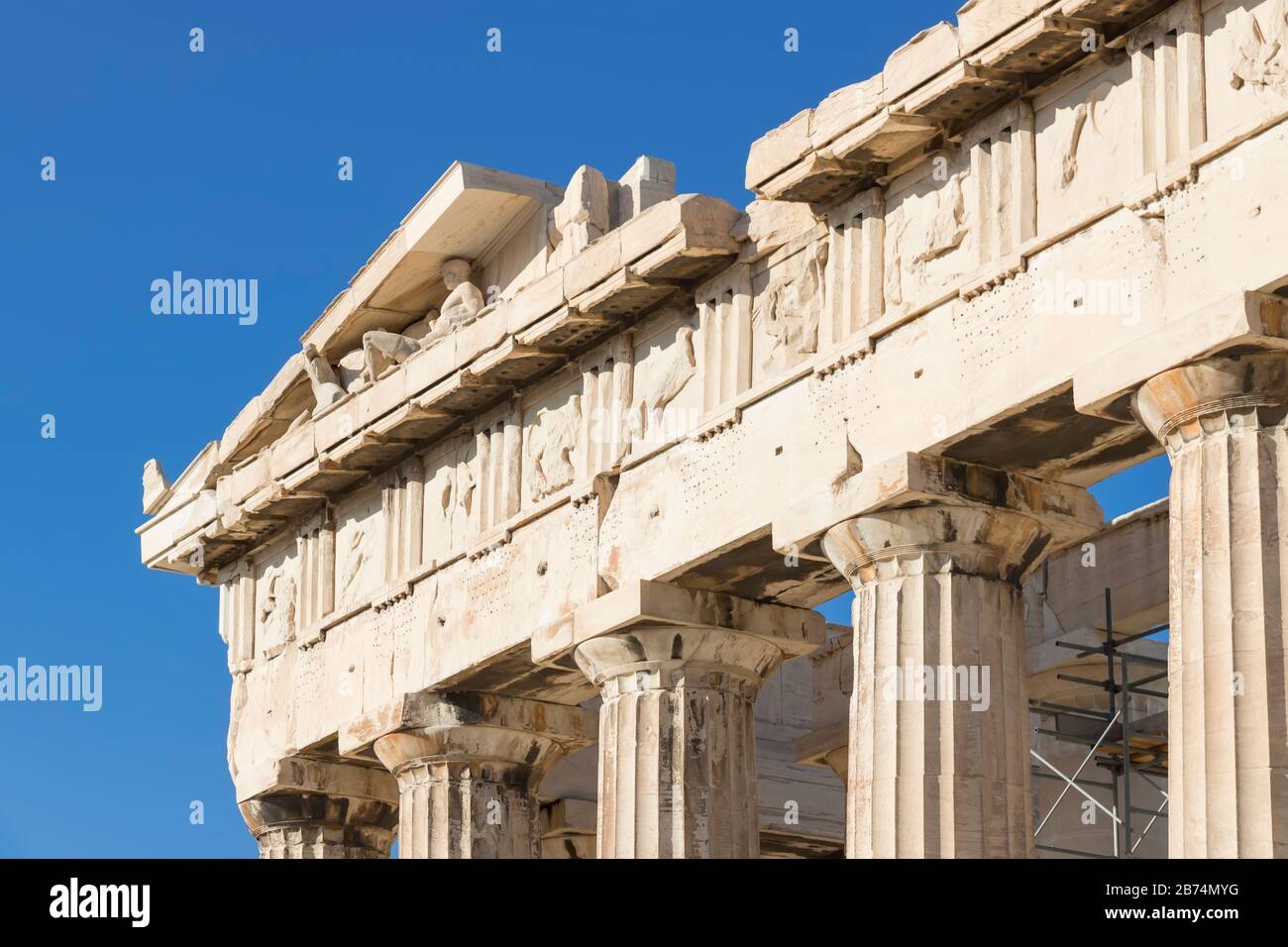 View of Acropolis. Famous place in Athens capital of Greece. Ancient