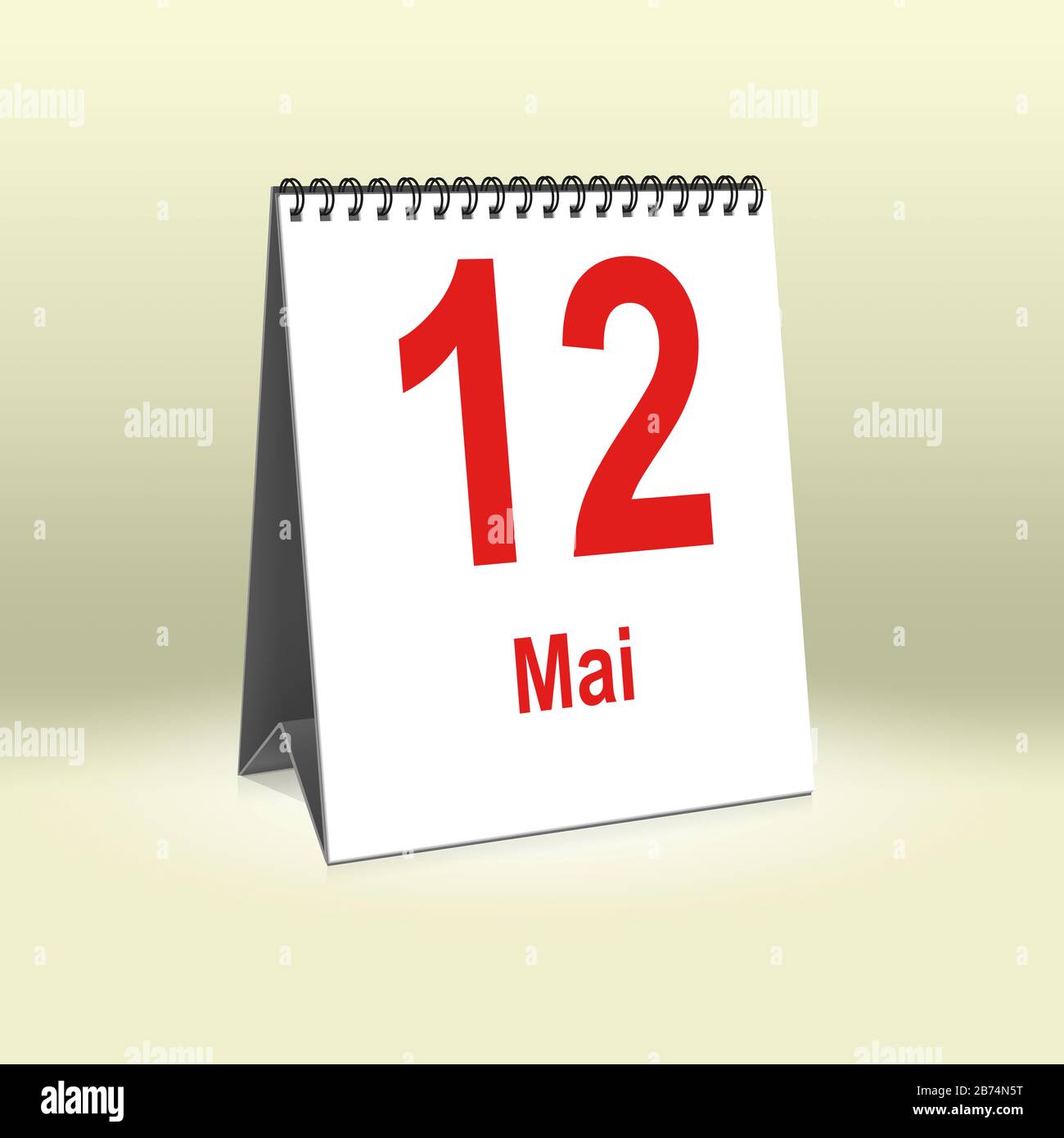 A calendar in German language shows May 12th | Ein Kalender für den Schreibtisch zeigt den 12. Mai Stock Photo - Alamy