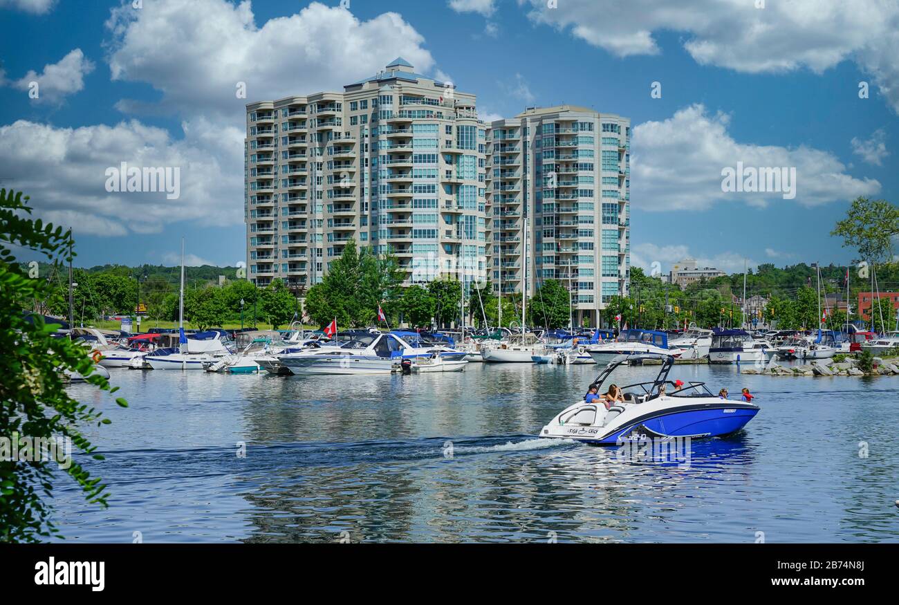Waterfront on Lake Simcoe in Barrie, Ontario, Canada Stock Photo