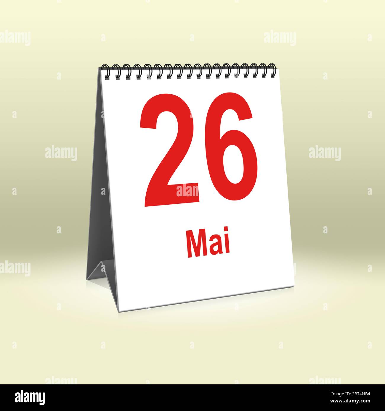 calendar in German language shows May 26th | Ein Kalender für den Schreibtisch zeigt den 26. Mai Stock Photo - Alamy